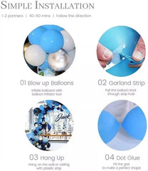 AFKAR Blue Balloon Arch Kit
