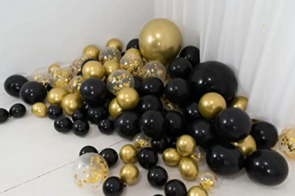 Black and Gold Balloon Arch Kit