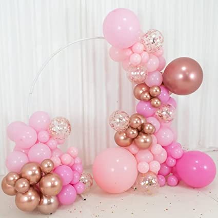 AFKAR Pink Rose Gold Balloon Arch Kit